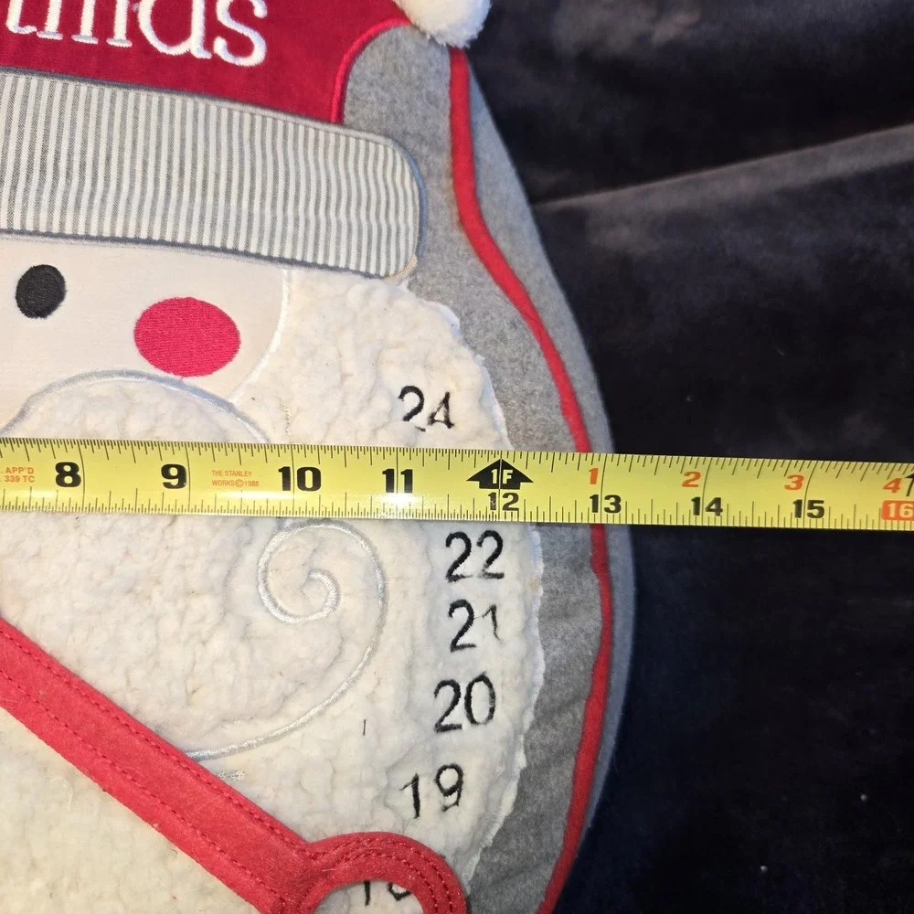 Fluffy Santa Christmas Countdown Decorative Pillow‎